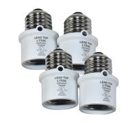4x HQRP Luce Sensori, E26 E27 Base Presa Lampadina per Esterno Luci, Bianco