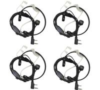 4x HQRP Acustico Tubo Auricolare Ptt Microfono Cuffie Per Kenwood Radio