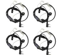4x HQRP Acustico Tubo Auricolare Ptt Microfono Cuffie Per Kenwood Radio