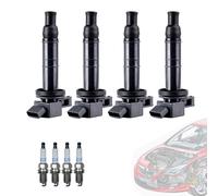 4x Ignition Coil+Spark Plug UF333 UF494 Per Toyota Camry 2.4L 2002-2011 Y1 Y0