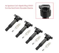 4x Ignition Coil +Spark Plug UF651 Per Kia Soul Forte Hyundai Elantra Y1 H7