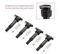 4x Ignition Coil +Spark Plug UF651 Per Kia Soul Forte Hyundai Elantra Y1 T9