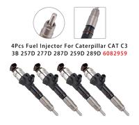 4X Iniettore Carburante Per Caterpillar CAT C3.3B 257D 277D 287D 259D 6082959 T9