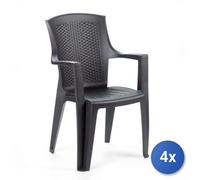 4x Ipae-Progarden Poltrona Eden Antracite
