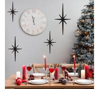 4x Iron Starbursts Decorazioni da parete in metallo eleganti per interni,