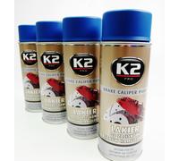 4X K2 Vernice Per Pinze Freno Blu L346NI 400Ml Spray Vernice Bomboletta Freno