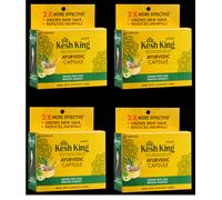 4x Kesh Kesh King crescita dei capelli e rimuove la forfora 30 capsule ciascu...