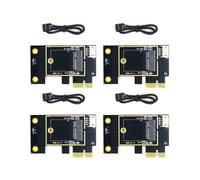 4X La Scheda Adattatore per Scheda di Rete Wireless da M.2 un PCIE NGFF Supporta La Scheda di Rete 7260 8265 1650 1675X AX200 AX210