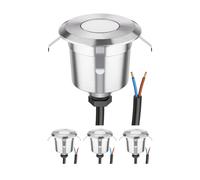 4x Lampada da incasso a pavimento a LED AGENA per esterni IP65 in acciaio inox