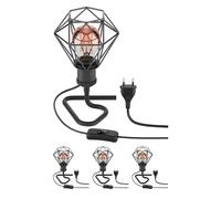 4x lampada da tavolo RETRA interruttore nero 1x E27 max. 60W [EEK: E]