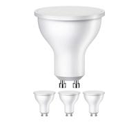 4x lampadina LED GU10 PAR16 bianco caldo (2800 K) 0,5 W 49lm 100° opaco