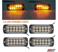4X Lampeggiante Ambra Recupero Strobo 12 LED Faro Barra Griglia Guasto 12v 24v