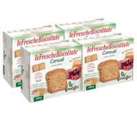 4X Le Fresche Biscottate Cereali Fette Biscottate con Avena, Farro, Orzo e Riso in Porzioni Salva Freschezza per grissinbon 250g