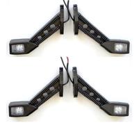 4X LED 12/24V SIDE Outline Stalk Marker Lights Lamp Indicator Trailer Truck Bus