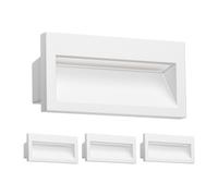 ledscom.de 4 LED da incasso a parete NOLA, downlight per esterni, IP54 opaco, 140 x 70 mm, bianco caldo