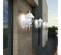 4x LED Casa Campagna Parete Luci Alluminio Lanterne Bianco Veranda Esterno Luce