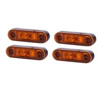 4x LED indicatori laterali 12V-24V arancioni luci di posizione per veicoli co...