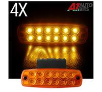 4x LED Laterali Luci Arancione Ambra 12-24V Indicatore Lampada Camion Rimorchio