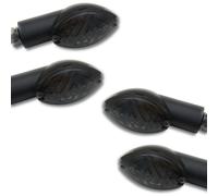 4X LED Miniblinker Universale "Cat" Nero + Tinto, 20Mm Piccolo Corto