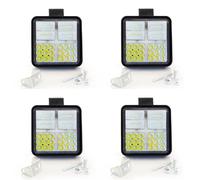 4X LED Quadrato DRL 12-24V Fari Di Lavoro Lampade SUV Per Auto Furgoni Pickup