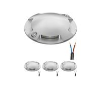 4x LED segnapercorso a terra RUNDA per esterni IP67 a 4 luci in alluminio