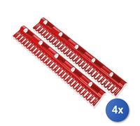 4x Leifheit Mollette bucato Barra per stendibiancheria Rosso