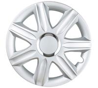 4x LEOPLAST Copricerchi 13" Serie / Kit argento