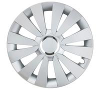 4x LEOPLAST Copricerchi 14" Serie / Kit argento