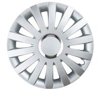 4x LEOPLAST Copricerchi 14" Serie / Kit argento