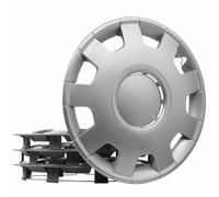 4x LEOPLAST Copricerchi 14" Serie / Kit argento