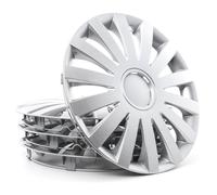 4x LEOPLAST Copricerchi 14" Serie / Kit argento