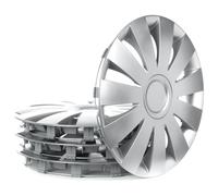 4x LEOPLAST Copricerchi 15" Serie / Kit argento