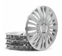 4x LEOPLAST Copricerchi 15" Serie / Kit argento