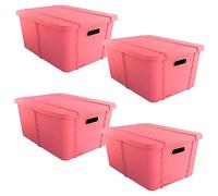4x Life Story Box Storage con una piccola copertura rosa da 15 litri