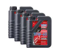 4x LIQUI MOLY 1525 Olio Motore 4T Sintetico 10W-60 1L