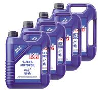 4X LIQUI MOLY 2 TEMPI OLIO MOTORE AUTO-MISCELE CANISTRO 5 LITRI