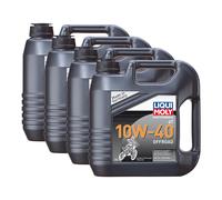 4x LIQUI MOLY 3056 Olio Moto 4T Offroad 10W-40 4L