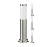 4x luce di percorso / bitta PORU per esterni IP44 39 cm acciaio inox 1x E27 max.