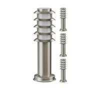 4x luce di percorso / bitta PORU per esterni IP44 griglia 39 cm acciaio inox 1x