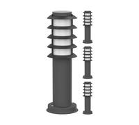 4x luce di percorso / bitta PORU per esterni IP44 griglia 39 cm antracite 1x E27