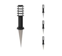 4x luce di percorso / bitta PORU per esterni IP44 griglia 39 cm nero 1x E27