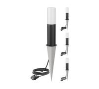 4x Luce di percorso GROPO / bitta luminosa per esterni IP44 41 cm nero 1x E27 [EEK: E]