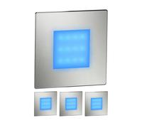 4x luce LED per scale/apparecchio da incasso FEX per interni ed esterni acciaio