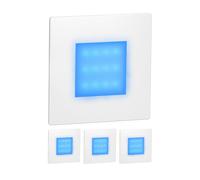 4x Luce LED per scale/apparecchio da incasso FEX per interni ed esterni bianco