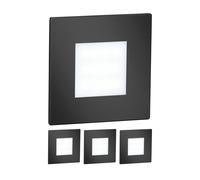 4x luce LED per scale/apparecchio da incasso FEX per interni ed esterni nero [EEK: G]