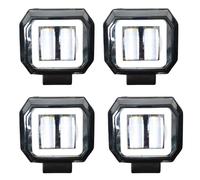 4X Luci Di Lavoro LED Halo Bianche Offroad Per Moto ATV Barche IP67