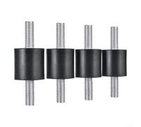 4X M5 Rubber Buffer Vibration Damper Silent Block Steel(M6) | M5 thread, steel core, reduces engine noise, protects human body, per ideal for air compressors