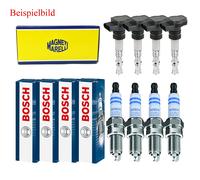 4x Magneti Marelli Bobina + 4x Bosch Candela Doppio Iridio per Mitsubishi