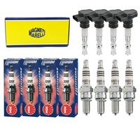 4x Magneti Marelli Bobina + 4x NGK Candela Iridio Ix per Renault Laguna I