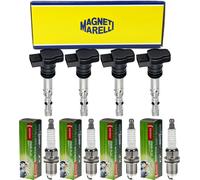 4x Magneti Marelli Bobina Accensione + Denso Candela di per Alpina B7 E65